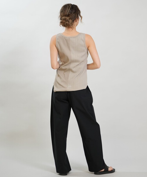 RIKKA FEMME（リッカファム）の「RIKKA FEMME/リッカファム タンクトップ リブ 切り替え RF6S-2302（タンクトップ・レディース・ホワイト/ベージュ/ブラック・FREE）」の21枚目の写真