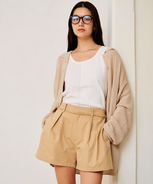 RIKKA FEMME（リッカファム）の「RIKKA FEMME/リッカファム タンクトップ リブ 切り替え RF6S-2302（タンクトップ・レディース・ホワイト/ベージュ/ブラック・FREE）」の10枚目の写真