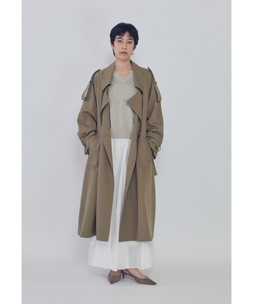 1er Arrondissement(プルミエアロンディスモン)の「ウールギャバジントレンチコート(その他アウター・レディース・ブルー系その他3/カーキ・38/36)」の3枚目の写真