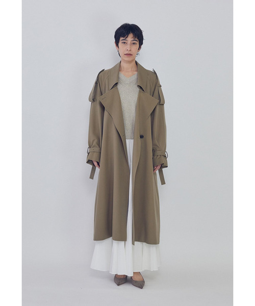 1er Arrondissement(プルミエアロンディスモン)の「ウールギャバジントレンチコート(その他アウター・レディース・ブルー系その他3/カーキ・38/36)」の4枚目の写真