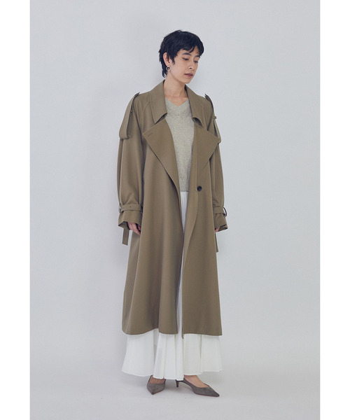 1er Arrondissement(プルミエアロンディスモン)の「ウールギャバジントレンチコート(その他アウター・レディース・ブルー系その他3/カーキ・38/36)」の5枚目の写真