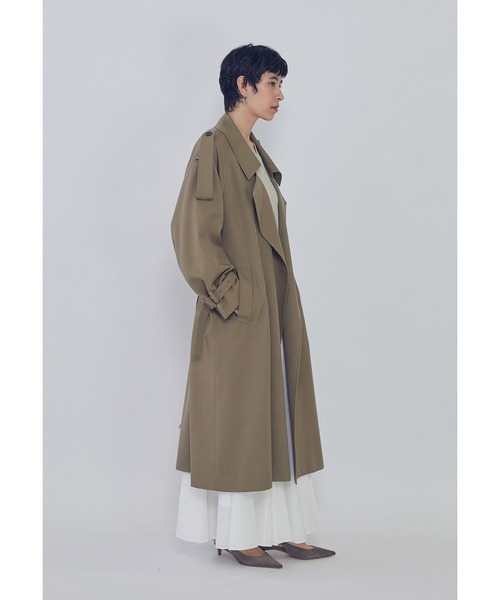 1er Arrondissement(プルミエアロンディスモン)の「ウールギャバジントレンチコート(その他アウター・レディース・ブルー系その他3/カーキ・38/36)」の6枚目の写真