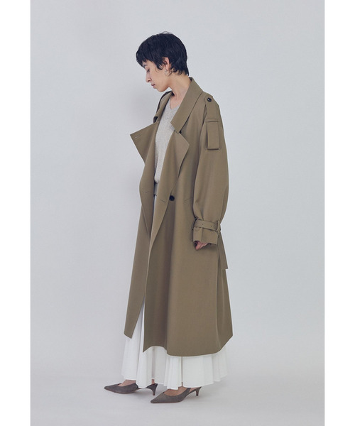 1er Arrondissement（プルミエアロンディスモン）の「ウールギャバジントレンチコート（その他アウター・レディース・ブルー系その他3/カーキ・38/36）」の12枚目の写真