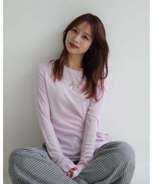 JUMELLE(ジュメロ)の「シアーボートネックPO(Tシャツ/カットソー・レディース・イエロー/ピンク/ホワイト/ブルー/グレー・MEDIUM)」の5枚目の写真