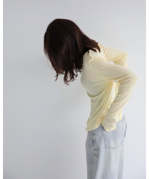 JUMELLE(ジュメロ)の「シアーボートネックPO(Tシャツ/カットソー・レディース・イエロー/ピンク/ホワイト/ブルー/グレー・MEDIUM)」の9枚目の写真