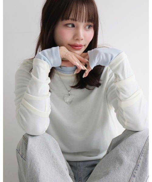 JUMELLE(ジュメロ)の「シアーボートネックPO(Tシャツ/カットソー・レディース・イエロー/ピンク/ホワイト/ブルー/グレー・MEDIUM)」の13枚目の写真