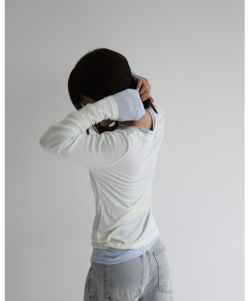 JUMELLE(ジュメロ)の「シアーボートネックPO(Tシャツ/カットソー・レディース・イエロー/ピンク/ホワイト/ブルー/グレー・MEDIUM)」の14枚目の写真