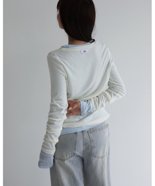 JUMELLE(ジュメロ)の「シアーボートネックPO(Tシャツ/カットソー・レディース・イエロー/ピンク/ホワイト/ブルー/グレー・MEDIUM)」の15枚目の写真