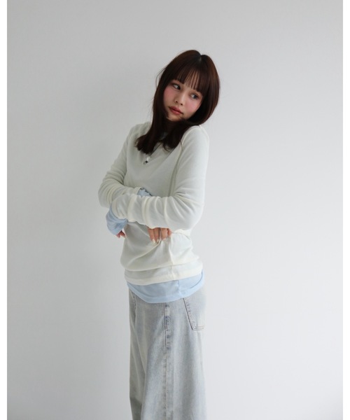 JUMELLE(ジュメロ)の「シアーボートネックPO(Tシャツ/カットソー・レディース・イエロー/ピンク/ホワイト/ブルー/グレー・MEDIUM)」の18枚目の写真