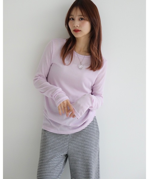 JUMELLE(ジュメロ)の「シアーボートネックPO(Tシャツ/カットソー・レディース・イエロー/ピンク/ホワイト/ブルー/グレー・MEDIUM)」の19枚目の写真