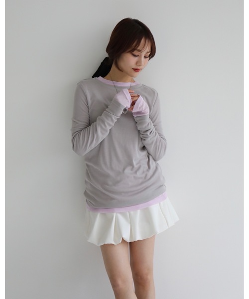 JUMELLE(ジュメロ)の「シアーボートネックPO(Tシャツ/カットソー・レディース・イエロー/ピンク/ホワイト/ブルー/グレー・MEDIUM)」の22枚目の写真