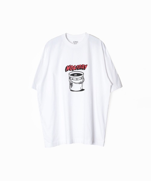 HOLIDAY（ホリデイ）の「SUPER FINE S/S T-SHIRT (LOOPHOLE) スーパーファインショートスリーブTシャツ (ループホール)（Tシャツ/カットソー・レディース・ブラック/ホワイト・XL）」の2枚目の写真