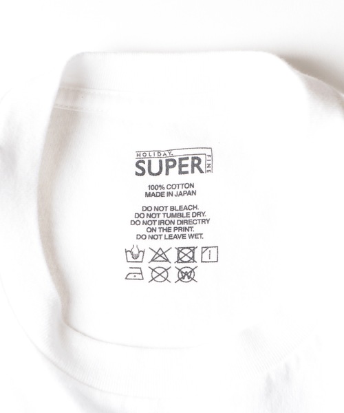 HOLIDAY（ホリデイ）の「SUPER FINE S/S T-SHIRT (LOOPHOLE) スーパーファインショートスリーブTシャツ (ループホール)（Tシャツ/カットソー・レディース・ブラック/ホワイト・XL）」の4枚目の写真