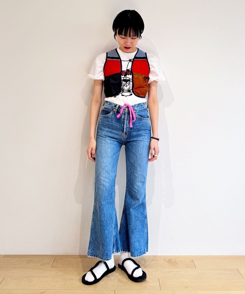 HOLIDAY（ホリデイ）の「SUPER FINE S/S T-SHIRT (LOOPHOLE) スーパーファインショートスリーブTシャツ (ループホール)（Tシャツ/カットソー・レディース・ブラック/ホワイト・XL）」の9枚目の写真