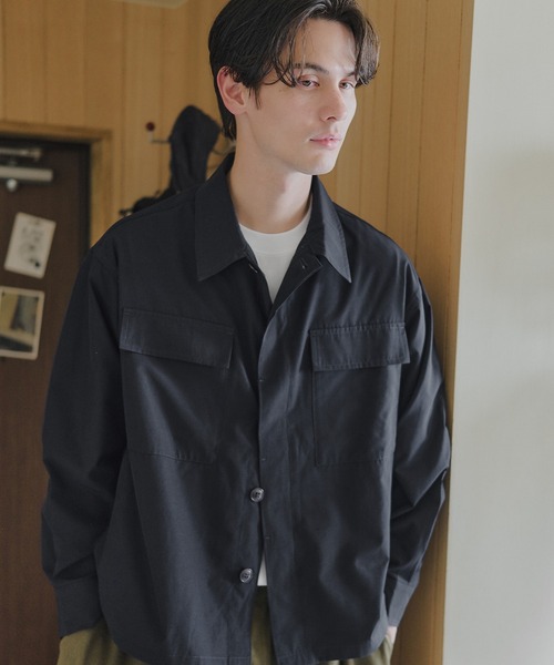 MILITARY(ミリタリー)の「【MAISON CLUB】BDU Shirt Jacket / シャツジャケット(ミリタリージャケット・メンズ・ホワイト/ネイビー/サックスブルー・L/M)」の2枚目の写真