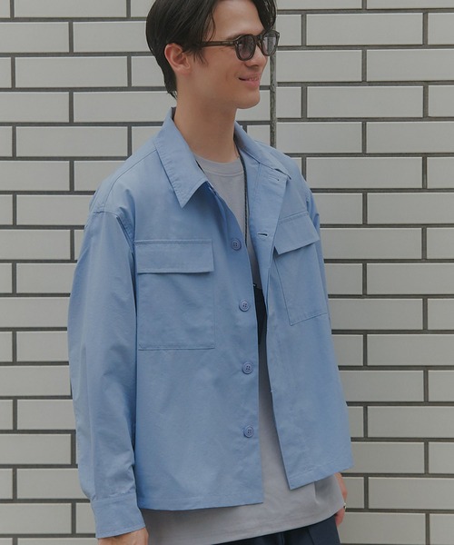 MILITARY(ミリタリー)の「【MAISON CLUB】BDU Shirt Jacket / シャツジャケット(ミリタリージャケット・メンズ・ホワイト/ネイビー/サックスブルー・L/M)」の3枚目の写真