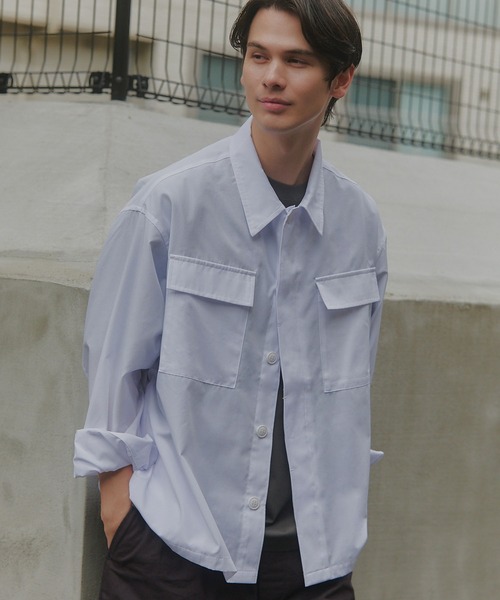 MILITARY(ミリタリー)の「【MAISON CLUB】BDU Shirt Jacket / シャツジャケット(ミリタリージャケット・メンズ・ホワイト/ネイビー/サックスブルー・L/M)」の13枚目の写真