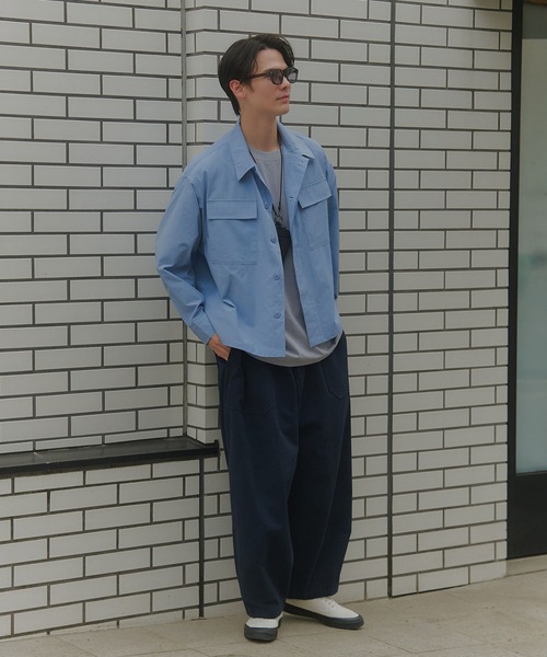 MILITARY(ミリタリー)の「【MAISON CLUB】BDU Shirt Jacket / シャツジャケット(ミリタリージャケット・メンズ・ホワイト/ネイビー/サックスブルー・L/M)」の6枚目の写真