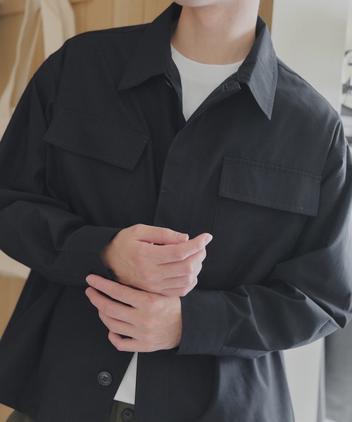 MILITARY(ミリタリー)の「【MAISON CLUB】BDU Shirt Jacket / シャツジャケット(ミリタリージャケット・メンズ・ホワイト/ネイビー/サックスブルー・L/M)」の7枚目の写真