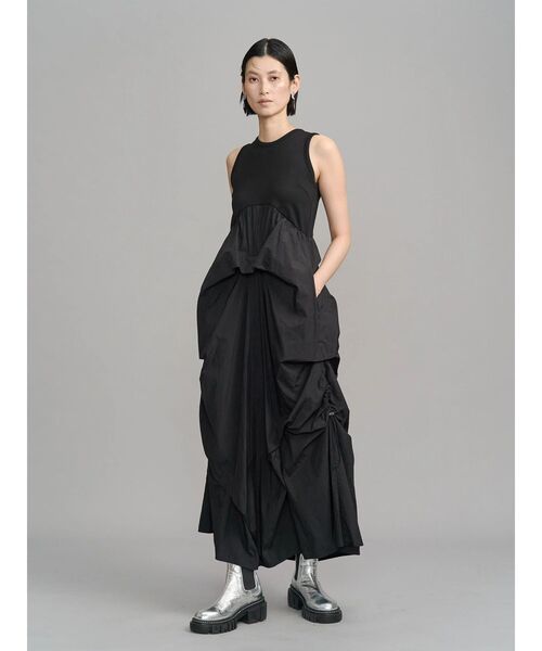UN3D.（アンスリード）の「RANDOM TUCK LIGHT OP / ランダムタックライトワンピース（ワンピース・レディース・ブラック/その他1・36/38）」の2枚目の写真