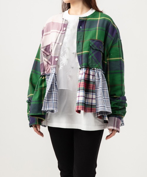 UNUSED（アンユーズド）の「【 UNUSED × YuumiARIA 】crazy pattern ruffled shirt（シャツ/ブラウス・レディース・その他・FREE）」の12枚目の写真