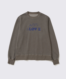 ADDSLOW（アドスロー）の「Vintage Washed LOVE Sweat Shirt [Brown]（スウェット）」