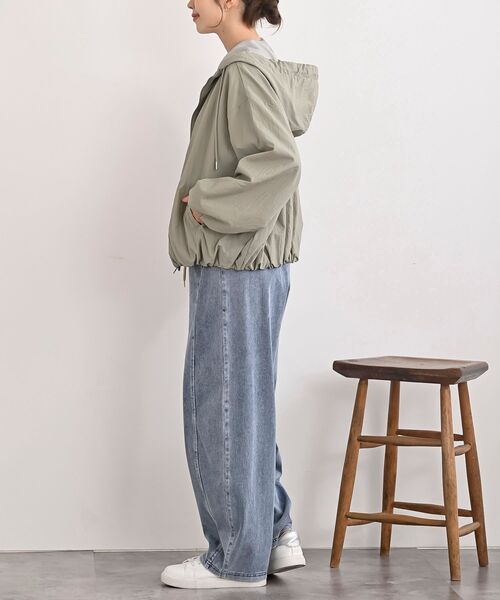 rps(アールピーエス)の「カットデニムイージーパンツ(デニムパンツ・レディース・ブラック/ブルー・フリー)」の12枚目の写真