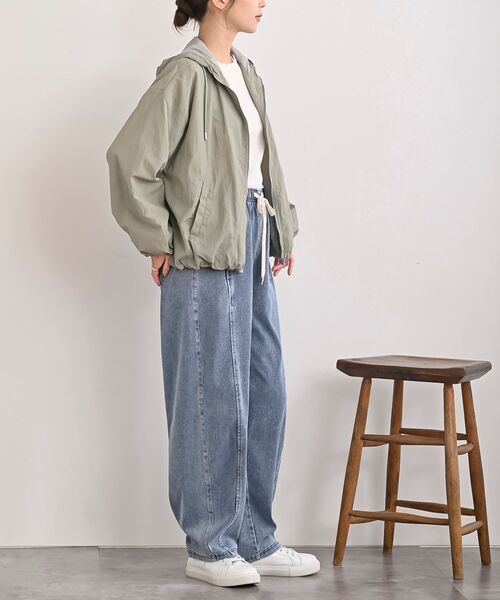 rps(アールピーエス)の「カットデニムイージーパンツ(デニムパンツ・レディース・ブラック/ブルー・フリー)」の14枚目の写真