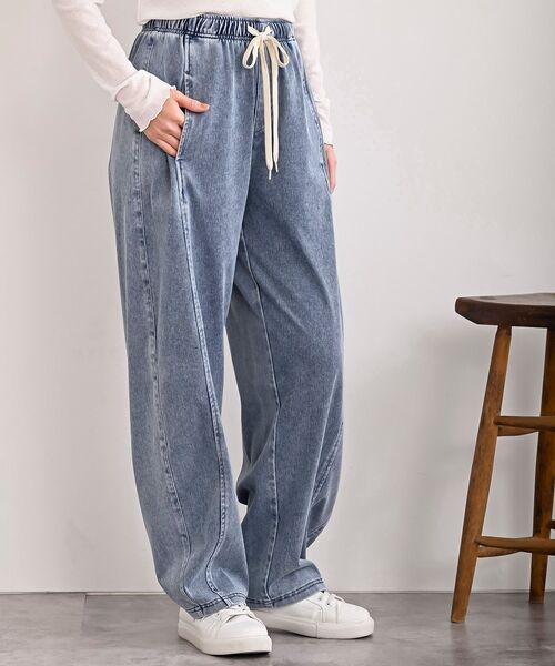 rps(アールピーエス)の「カットデニムイージーパンツ(デニムパンツ・レディース・ブラック/ブルー・フリー)」の18枚目の写真