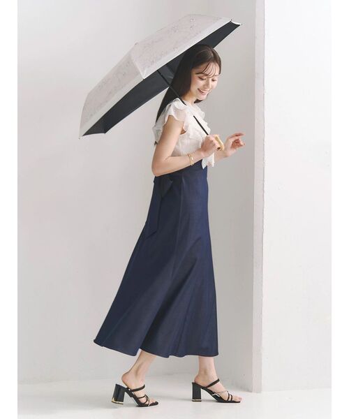 MERCURYDUO（マーキュリーデュオ）の「2WAYラッフルブラウスドッキングワンピース（ワンピース・レディース・その他1/ネイビー/オフホワイト・MEDIUM/SMALL）」の9枚目の写真