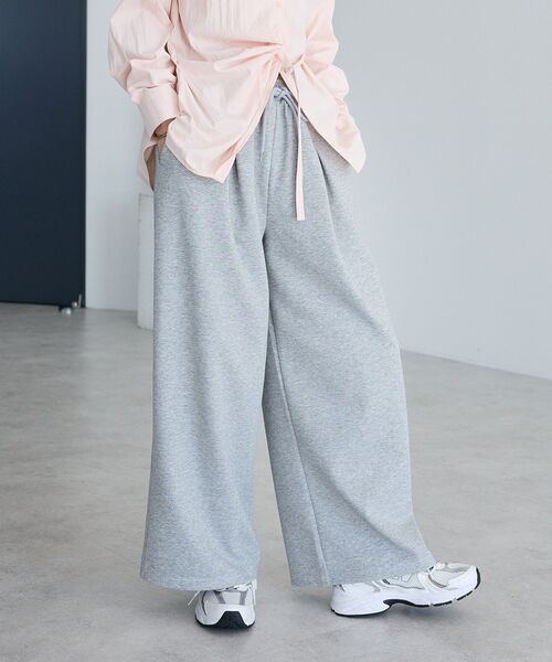 CRAFT STANDARD BOUTIQUE(クラフトスタンダードブティック)の「ダンボールニットタックパンツ(その他パンツ・レディース・ブラウン/杢グレー・L/M)」の2枚目の写真