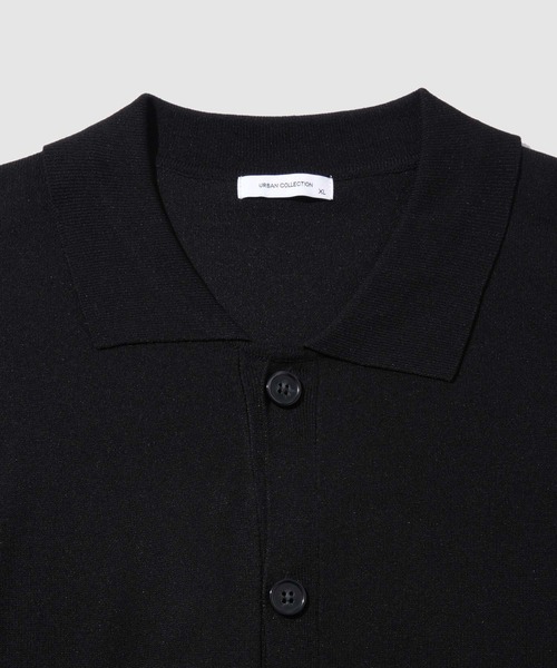 URBAN COLLECTION(アーバンコレクション)の「URBAN COLLECTIONポリニット ポロカーディガン(カーディガン/ボレロ・メンズ・ブラック/サックスブルー/グレー・S/M/L/XL)」の7枚目の写真