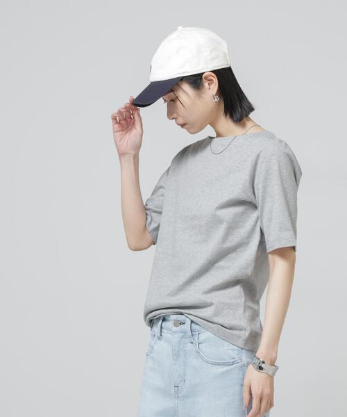 NANO universe（ナノユニバース）の「Anti Soaked(R) 汗染み防止ボートネックTシャツ（Tシャツ/カットソー・レディース・トップグレー/ブラック/ホワイト/チャコール・S/M/L）」の19枚目の写真