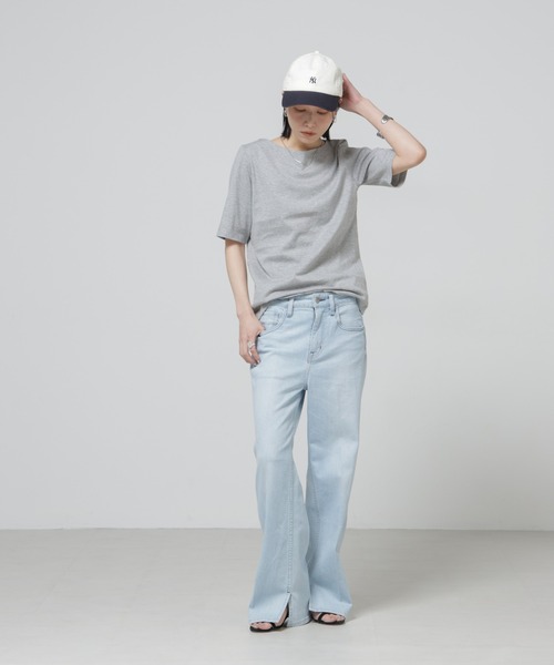 NANO universe（ナノユニバース）の「Anti Soaked(R) 汗染み防止ボートネックTシャツ（Tシャツ/カットソー・レディース・トップグレー/ブラック/ホワイト/チャコール・S/M/L）」の17枚目の写真