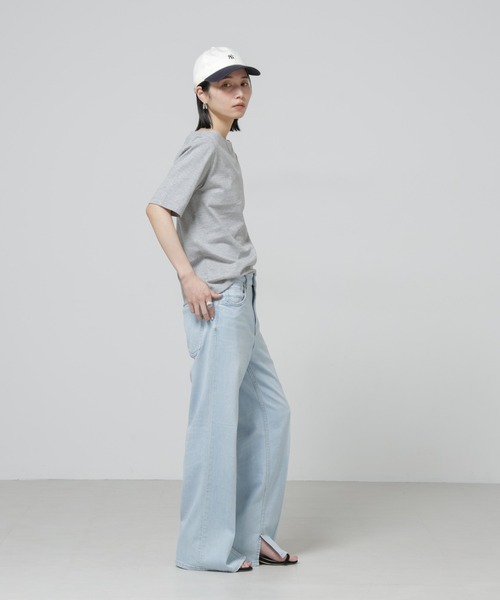 NANO universe（ナノユニバース）の「Anti Soaked(R) 汗染み防止ボートネックTシャツ（Tシャツ/カットソー・レディース・トップグレー/ブラック/ホワイト/チャコール・S/M/L）」の19枚目の写真