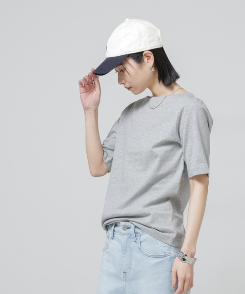 NANO universe（ナノユニバース）の「Anti Soaked(R) 汗染み防止ボートネックTシャツ（Tシャツ/カットソー・レディース・トップグレー/ブラック/ホワイト/チャコール・S/M/L）」の15枚目の写真