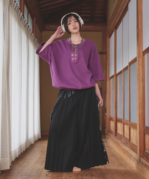 狐独(コドク)の「ファイヤーフックワッフルTシャツ(Tシャツ/カットソー・メンズ・パープル/サックスブルー/ブラック・LARGE/MEDIUM)」の8枚目の写真