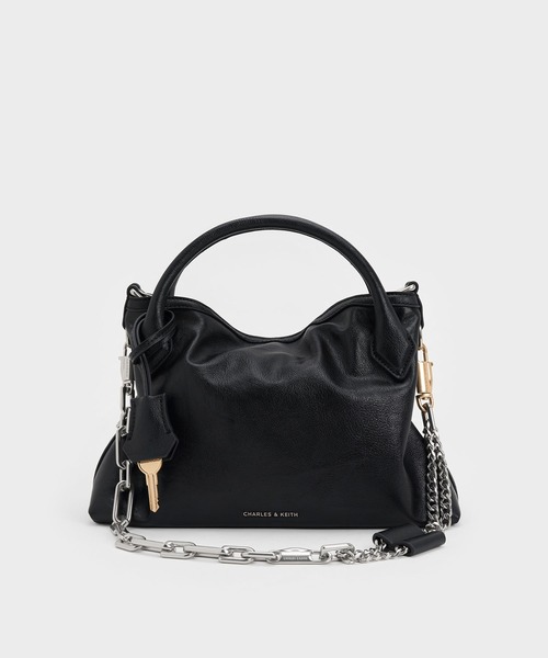 【正規品】CHARLES & KEITHミニデルフィナ チェーントートバッグ S CHARLES & KEITH（チャールズ & キース）の「Delfina ミニデルフィナ