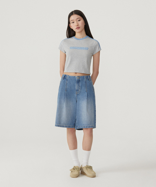 COVERNAT WOMAN（カバーナットウーマン）の「ウーマンベビーフィットクーパーロゴTシャツMelange Gray（Tシャツ/カットソー・レディース・その他・WM/WS）」の7枚目の写真