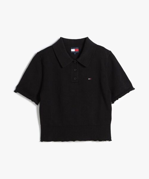 tommy jeans(トミー ジーンズ)の「ショートスリーブポロセーター(ニット/セーター・レディース・ブラック/ホワイト/ピンク・MEDIUM/SMALL/X-SMALL)」の7枚目の写真