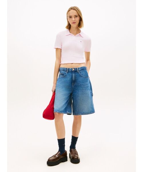 tommy jeans(トミー ジーンズ)の「ショートスリーブポロセーター(ニット/セーター・レディース・ブラック/ホワイト/ピンク・MEDIUM/SMALL/X-SMALL)」の10枚目の写真