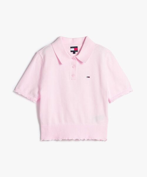 tommy jeans(トミー ジーンズ)の「ショートスリーブポロセーター(ニット/セーター・レディース・ブラック/ホワイト/ピンク・MEDIUM/SMALL/X-SMALL)」の12枚目の写真