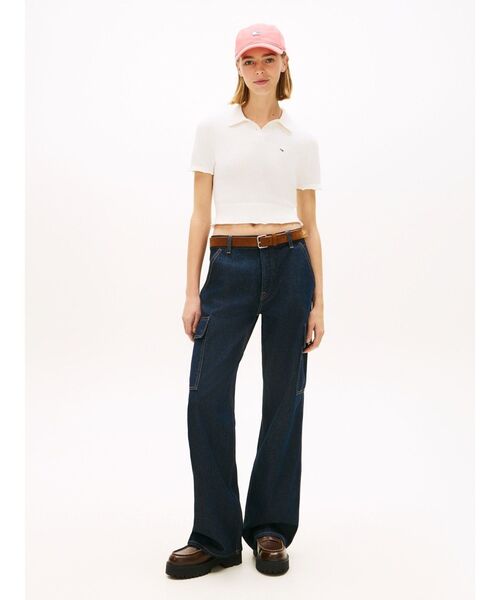 tommy jeans(トミー ジーンズ)の「ショートスリーブポロセーター(ニット/セーター・レディース・ブラック/ホワイト/ピンク・MEDIUM/SMALL/X-SMALL)」の15枚目の写真