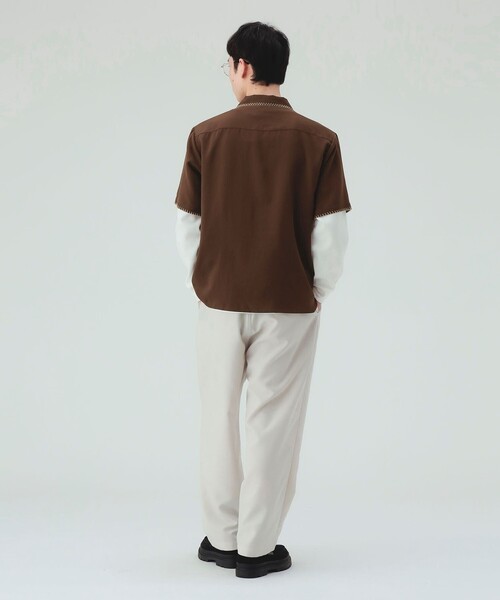 BEAMS HEART(ビームスハート)の「【6/18値下げ】ブランケットステッチ オープンカラー シャツ(ユニセックス)(シャツ/ブラウス・メンズ・ブラック/ブラウン・MEDIUM/SMALL/LARGE)」の10枚目の写真