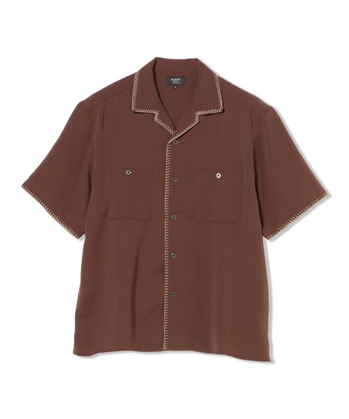 BEAMS HEART(ビームスハート)の「【6/18値下げ】ブランケットステッチ オープンカラー シャツ(ユニセックス)(シャツ/ブラウス・メンズ・ブラック/ブラウン・MEDIUM/SMALL/LARGE)」の13枚目の写真