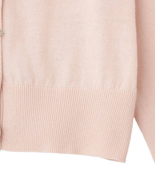 Maison de FLEUR（メゾンドフルール）の「ビジューリボンカーディガン（カーディガン/ボレロ・レディース・ブラック/ピンク・FREE）」の10枚目の写真