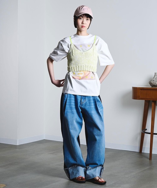 ROSE BUD(ローズバッド)の「(mici)KNIT BUSTIER(ニット/セーター・レディース・ブラック/ライトグリーン・ONE SIZE)」の15枚目の写真