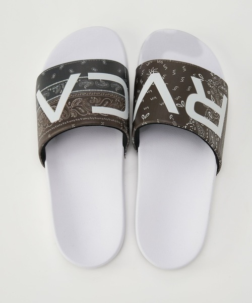 RVCA(ルーカ)の「RVCA メンズ RVCA SHOWER SLIDE ファッションサンダル 【2026年春夏モデル】(サンダル・メンズ・ブラック系その他/ホワイト系その他・8/9/10)」の1枚目の写真