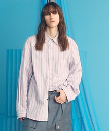 MAISON SPECIAL | 《UNISEX》【Italian Dead Stock Fabric】Prime-Over Long Sleeve Regular Collar Shirt/【イタリアンデッドストックファブリック】プライムオーバーロングスリーブレギュラーカラーシャツ【MAISON SPECIAL/メゾンスペシャル】(シャツ/ブラウス)