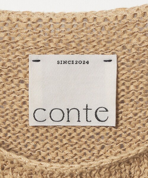 conte（コンテ）の「＜conte＞テープヤーン ボートネックニット（ニット/セーター・レディース・ネイビー/ベージュ・FREE）」の15枚目の写真